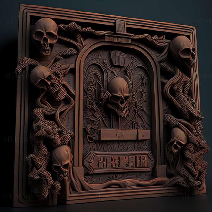 3D model Haunted House Cryptic Graves game (STL)